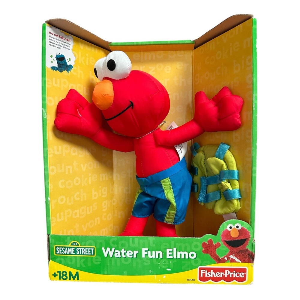 Rare 2004 Sesame Street Fisher Price Water Fun Elmo Toy +18M